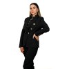 Čierne sako so zlatými gombíkmi, Čierna (Veľkosť S)