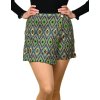 Vzorované sukňo šortky Anika, Zelená (Veľkosť S)