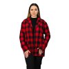 Červenočierne kockované sako s opaskom, Červená (Veľkosť UNI)