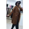 Hnedý kabát Chocolate, Hnedá (Veľkosť UNI)