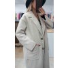 Krémový kabát s vreckami, Krémová (Veľkosť UNI)