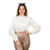 Biela blúzka s volánmi (Veľkosť UNI)