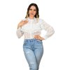 Biela blúzka s čipkou (Veľkosť UNI)