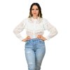 Biela blúzka s čipkou (Veľkosť UNI)