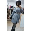 Dámske úpletové šaty Agnes, Sivá (Veľkosť UNI)