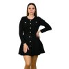 Čierny dámsky sukňový komplet, Čierna (Veľkosť UNI)
