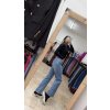 Modré Dámske bootcut jeans Bony