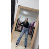 Modré Dámske bootcut jeans Bony