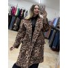 Hnedý leopardí kabát Kara (Veľkosť UNI)