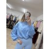 Bledomodrá oversized mikina dámska Rela