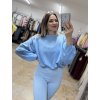 Bledomodrá oversized mikina dámska Rela