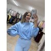 Bledomodrá oversized mikina dámska Rela