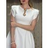 Biele elegantné šaty Pearl