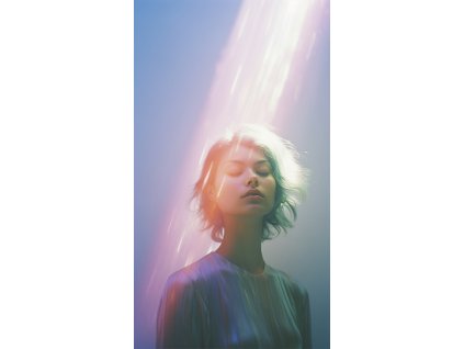 abstract portrait with light effects