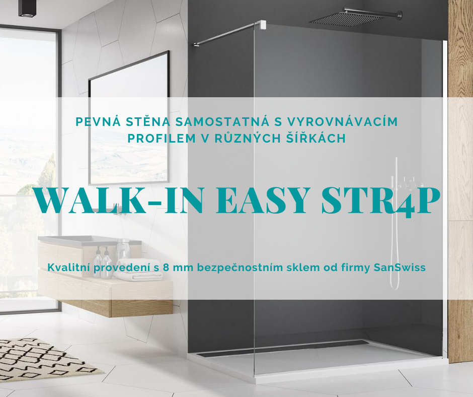 Walk-In zástěny STR4P od firmy SanSwiss nově na e-shopu