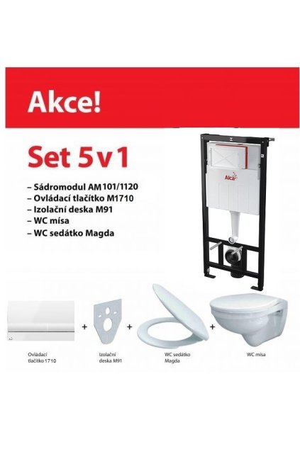 ALCAPLAST set 5v1 AM101/1120,M270,M91/sedátko/mísa (Sádromodul) AM101SET5V1