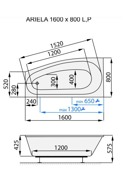 SANTECH masážní vana ARIELA Fitnes 200, 160 x 80 cm, automatický dohřev vody a automatický proplach Clean zdarma + DOPRAVA ZDARMA