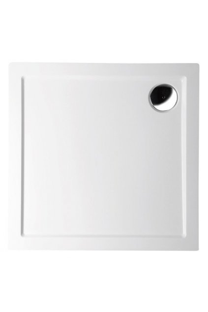 AURA sprchová vanička z litého mramoru, čtverec 90x90x3 cm, bílá, 43511