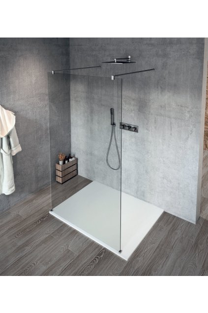 Gelco Walk-in pevná stěna do prostoru, sklo čiré, š.140 cm, GX1214