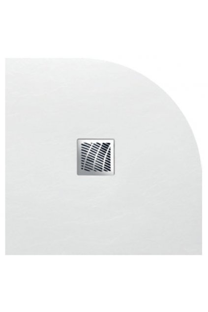 Gelco sprchová vanička čtvrtkruhová - profilovaná bílá, MITIA 90 PMBR90