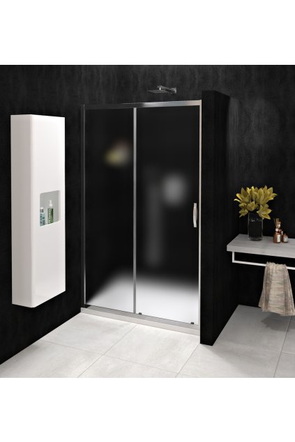 Sprchové dveře dvoudílné posuvné - sklo Brick š. 110 cm, v. 190 cm, GS4211