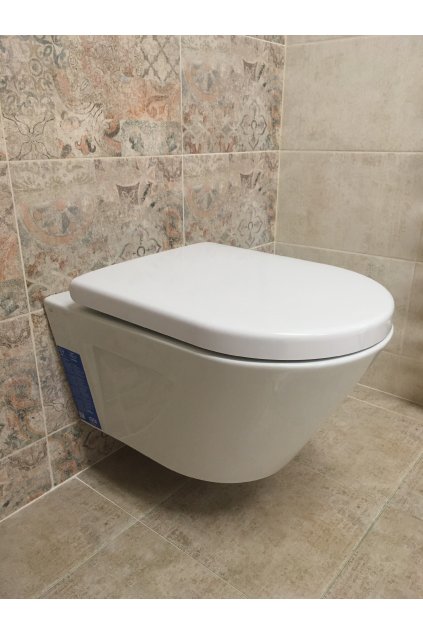 GSI NORM závěsná WC mísa, Swirlflush, 36x55 cm, bílá ExtraGlaze (861511) vč. sedátka Soft-Close, VÝPRODEJ VZORKU