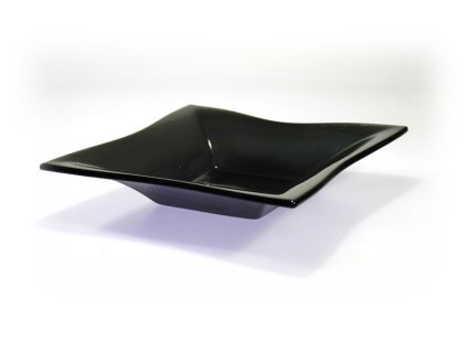 Mísa CUBO tmavě šedá hluboká 26x26cm