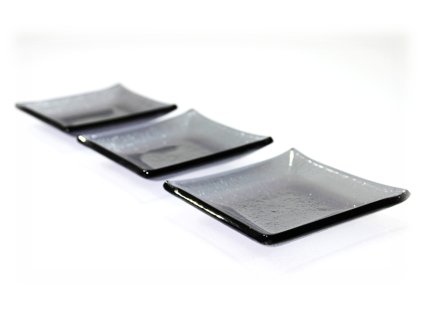 miska na máslo mělká šedá 9,5x9,5cm