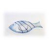 Skleněný svícínek rybička FISH modrá na 1 svíčku