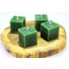 tmavě zelená svíčka 4x4cm