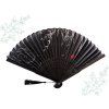 Látkový vějíř Bambus černý