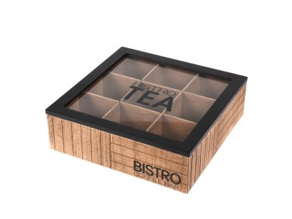 Box na čaj Bistro - 9 přihrádek