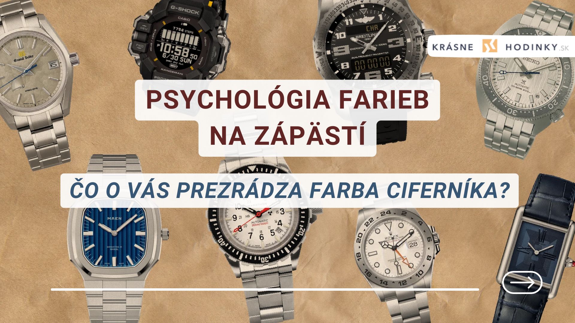 Psychológia farieb na zápästí: Čo o vás prezrádza farba ciferníka?