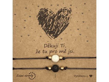 Náramky pro páry simple - Láva