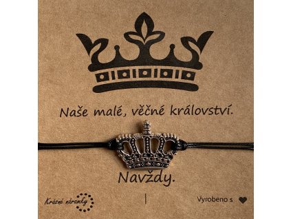 Náramek simple - Royal Crown (premium černá)