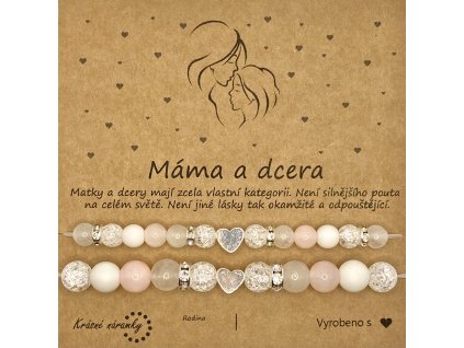 Set náramků - Máma a dcera (Dárková kartička ZDARMA)