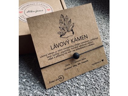 Náramek simple - Láva (přírodní kamen)