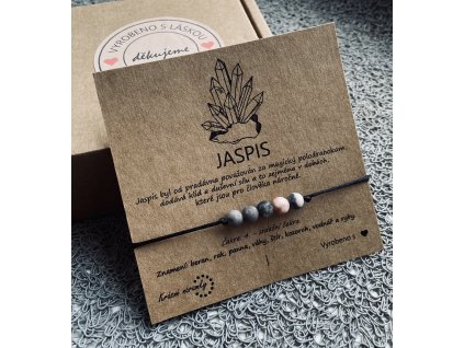 Náramek simple - Jaspis (přírodní kámen- 6mm)