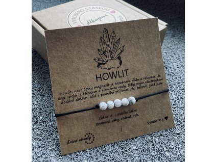 Náramek simple - Howlit (přírodní kámen - 6mm)