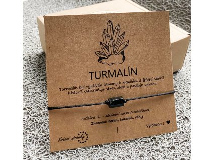 Náramek simple - Turmalín (přírodní kamen)