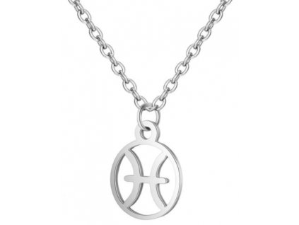 Náhrdelník - Znamení zvěrokruhu - Ryby (nerezová ocel)