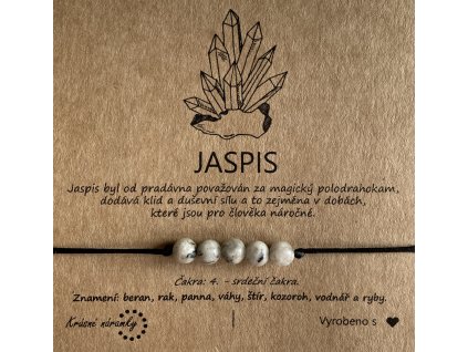 Náramek simple - Kiwi jaspis (přírodní kámen- 6 mm)