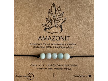 Náramek simple - Amazonit (přírodní kámen)