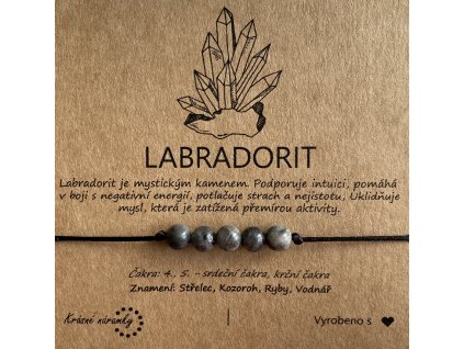 Náramek simple - Labradorit (přírodní kámen)