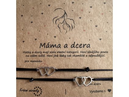 Náramky pro páry - Proplétaná srdíčka (chir. ocel)