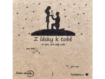 Dárková kartička -  Z lásky k tobě