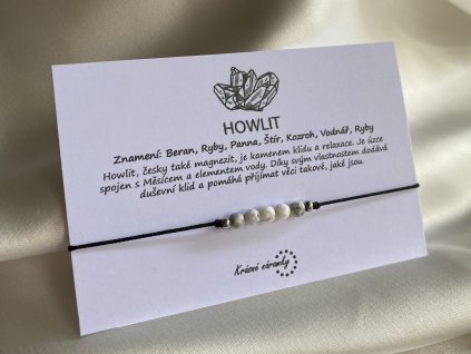 Náramek simple - Howlit (přírodní kámen - 3mm)