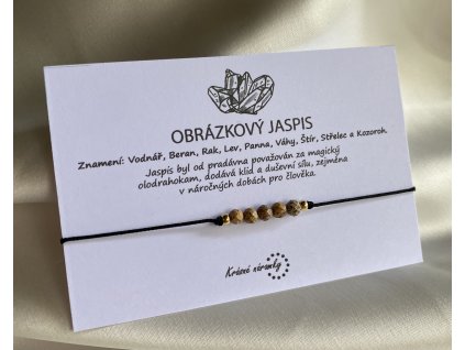 Náramek simple - Obrázkový Jaspis (přírodní kámen - 3mm)