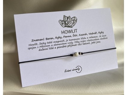 Náramek simple - Howlit 2 (přírodní kámen - 3mm)