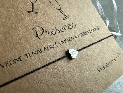Náramek - Prosecco (srdíčko)